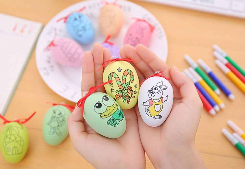 DIY Intelligent Hand Painted Color Eggs