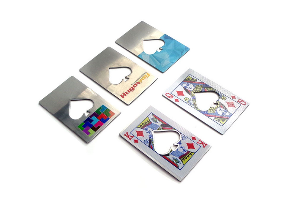 Hot Sale Playing Card Shape Bottle Openers for Promotional Gifts