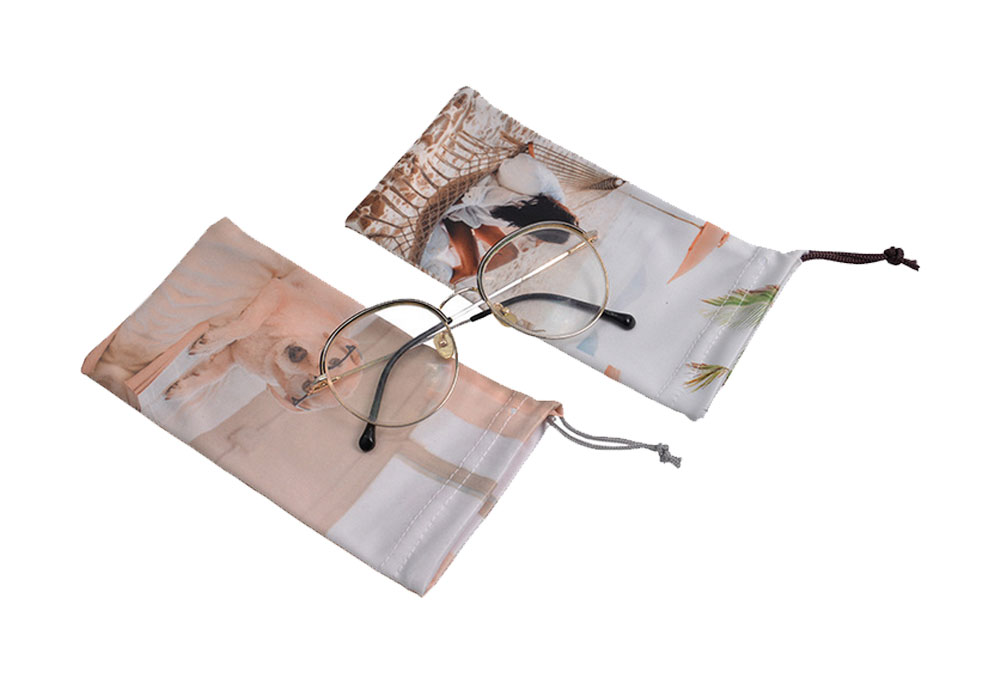 Microfiber Eyeglasses Drawstring Pouch 
